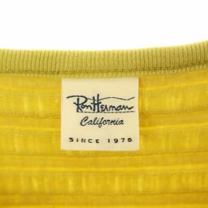 Ron Herman リブニット プルオーバー ワイド ボートネック マスタード