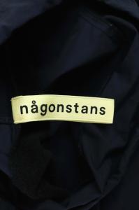 nagonstans 20SS DRESS 切り替えワンピース ドレス ロング 長袖 36 黒 ブラック 紺 ネイビー
