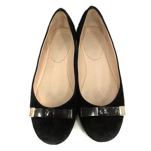 FURLA パンプス リボン スエード ローヒール