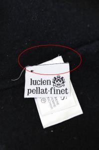 lucien pellat finet ニットワンピース ミニ バックスカルラインストーン装飾 カシミヤ 長袖 S 黒