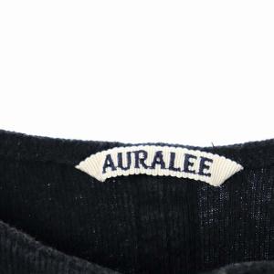 AURALEE フロントボタンタンクトップ トップス タンクトップ カットソー 前開き