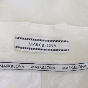 MARK&LONA 迷彩柄 ハーフパンツ ゴルフ ロゴボタン S 白 紺