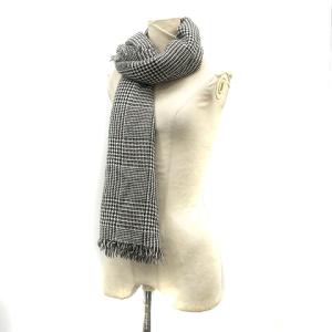 Faliero Sarti ストール マフラー グレンチェック ブラック ホワイト