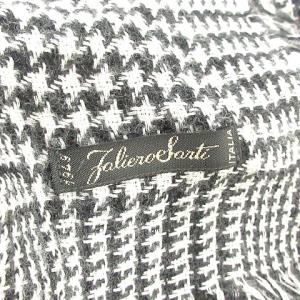 Faliero Sarti ストール マフラー グレンチェック ブラック ホワイト