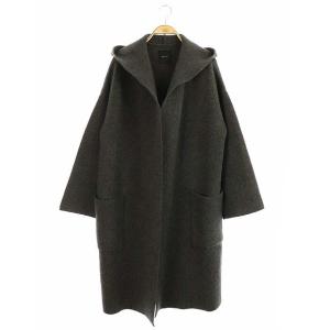 Spick&Span 20AW ポンチローマフーディーコート ニット アウター F グレー