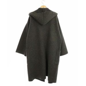 Spick&Span 20AW ポンチローマフーディーコート ニット アウター F グレー