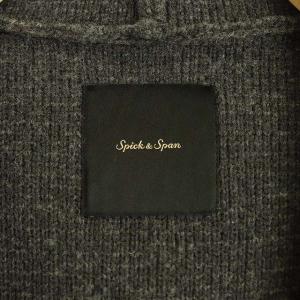 Spick&Span 20AW ポンチローマフーディーコート ニット アウター F グレー