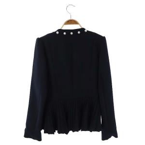 Chesty 20SS パールプリーツジャケット ノーカラー 総裏地