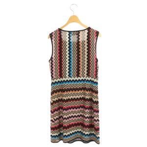 MISSONI ジグザグ柄ラメワンピース ミニ ノースリーブ 黒 ブラック