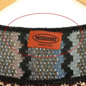 MISSONI ジグザグ柄ラメワンピース ミニ ノースリーブ 黒 ブラック