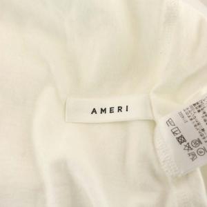 Ameri VINTAGE PUFF SLEEVE COMBINATION TOP シャツカットソー プルオーバー ホワイト