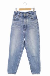 19SS パンツ デニム ジーンズ ハイウエスト テーパード 34 青 ブルー