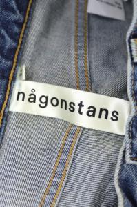nagonstans 19SS パンツ デニム ジーンズ ハイウエスト テーパード 34 青 ブルー