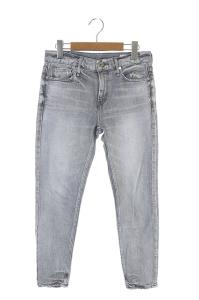 THE STELLA ストレッチ加工 デニムパンツ ジーンズ スリム テーパード 23 グレー