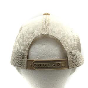 STAMMBAUM キャップ 帽子 コーデュロイ メッシュ california 刺繍 ベージュ