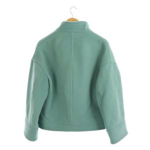 Spick&Span 19AW ビーバーショートブルゾン コート ウール 38 青 ブルー