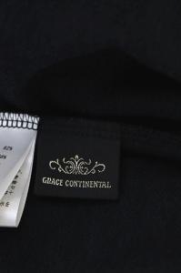 GRACE CONTINENTAL 20AW サラサフラワープリントカーディガン 36 ブラック