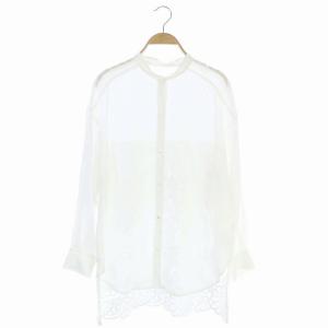 21SS カットワークシャツ ブラウス 長袖 36 白 