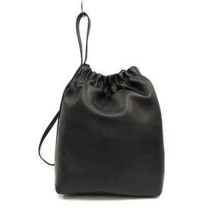 Theory 21SS Soft Nappa Cinch Sack バッグ ハンド ワンハンドル ショルダー 2way 巾着 レザー 黒 ブラック /YO15