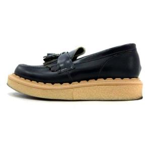 GEORGE COX Steven Alan シューズ ローファー レザー キルト タッセル 5.5E 紺