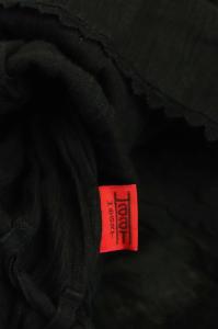 HaaT イッセイミヤケ ワンピース 膝丈 ギャザー シャツ 長袖 リネン 2 ブラック