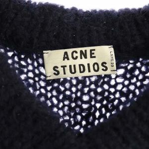 Acne Studios ESSIE モヘアローゲージVネックオーバーサイズニットチュニック S ネイビー