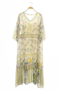 21SS サラサフラワー ワンピース 総柄 キャミソール付き 38 マルチカラー