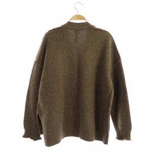 nagonstans 20AW Airly wool ルーズカーディガン ニット 長袖 Vネック 38 茶 ブラウン
