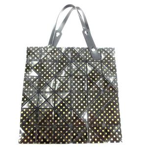 BAOBAO ISSEY MIYAKE トートバッグ ハンド ドット エナメル 黒 ブラック ゴールド