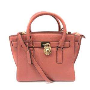 バッグ ショルダー ハンド 2way レザー ロゴ ピンク