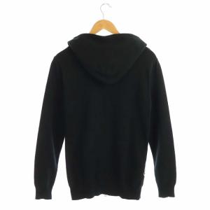 1PIU1UGUALE3 サイドロゴ ジップアップパフーディ ニットパーカー