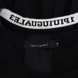 1PIU1UGUALE3 BIG BLACK LINE CUT ビッグブラックラインカット Tシャツ