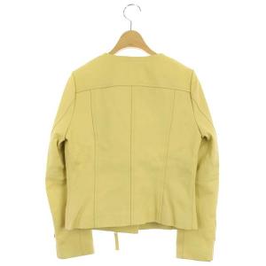 GRACE CONTINENTAL ラムライダースジャケット イエロー