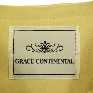 GRACE CONTINENTAL ラムライダースジャケット イエロー