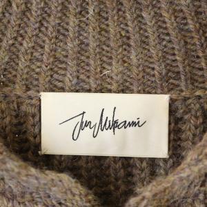 JUN MIKAMI 20AW ハンドニットプルオーバー セーター 長袖 畦編み 茶 ブラウン