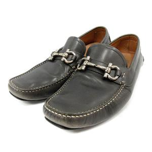 ガンチーニビットローファー グレー