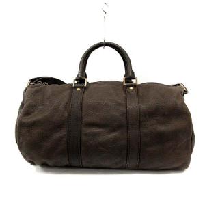 HUNTING WORLD ボストンバッグ ハンド ショルダー 2way レザー ブラウン