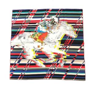 カレ90 フォト フィニッシュ PHOTO FINISH スカーフ シルク 総柄