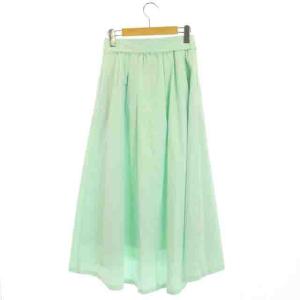Grace Class 20SS リボン タック ロングスカート フレア フィッシュテール ロング 38 ミントグリーン