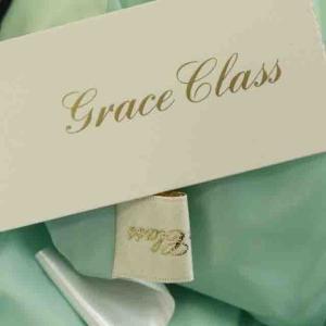 Grace Class 20SS リボン タック ロングスカート フレア フィッシュテール ロング 38 ミントグリーン
