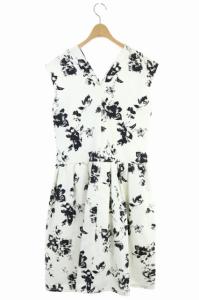 CELFORD 20SS グロシャンAラインワンピース 38 ホワイト