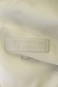 CELFORD 20SS グロシャンAラインワンピース 38 ホワイト