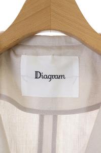 Diagram GRACE CONTINENTAL 19SS リネン混ダブルテーラードジャケット 36 ピンクベージュ