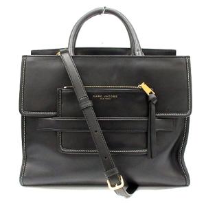 トートバッグ ショルダーバッグ 2way レザー 黒 ブラック