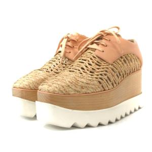 20SS Elyse エリス スニーカー 厚底 フェイクレザー 37 ベージュ