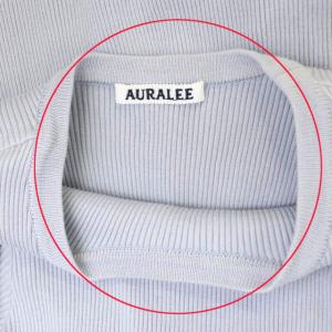 AURALEE HIGH GAUGE RIB KNIT TEE 20SS リブニット カットソー コットン 半袖 プルオーバー 1 ライトブルー