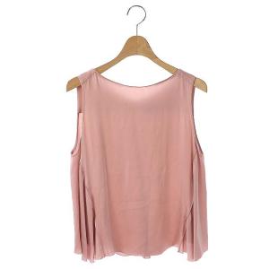 シルクノースリーブブラウス プルオーバー ピンク