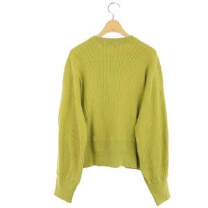 Shinzone 19AW CAPELIN CD ミリタリーリブカーディガン 長袖 F 黄緑 イエローグリーン 19AMSCU20