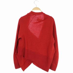 Martin Margiela 14 MM14 ここのえ期 白タグ ウール 変形カーディガン 長袖 ボタンダウン ウール S 赤 レッド