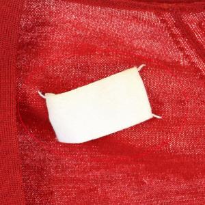 Martin Margiela 14 MM14 ここのえ期 白タグ ウール 変形カーディガン 長袖 ボタンダウン ウール S 赤 レッド